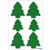 Stickers Christmas Trees, Green Felt (6549)