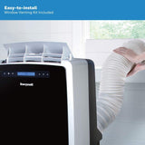 MM14CCS Portable Air Conditioner with Fan & Dehumidifier with Thermal Overload Protection, 14000 BTU White, Black/Silver