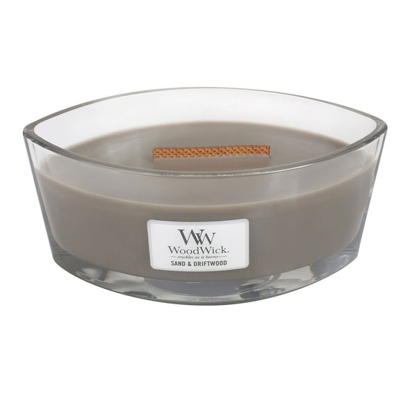 Woodwick Sand & Driftwood 16 oz. HearthWick Flame Candle