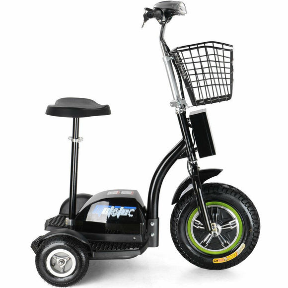 MotoTec Trike 500W 48 V Electric Scooter with 3 Wheels