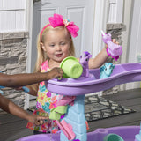Rain Showers & Unicorns Water Table | Kids Purple Water Play Table with 13-Pc Unicorn Accessory Set
