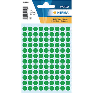 Multi-purpose Labels Round 8mm Dark Green (1835)