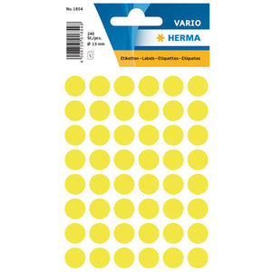 Multi-purpose Labels Round 13mm Luminous Yellow (1854)