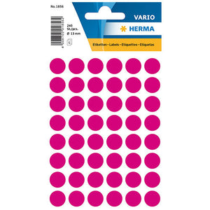 Multi-purpose Labels Round 13mm Pink (1856)