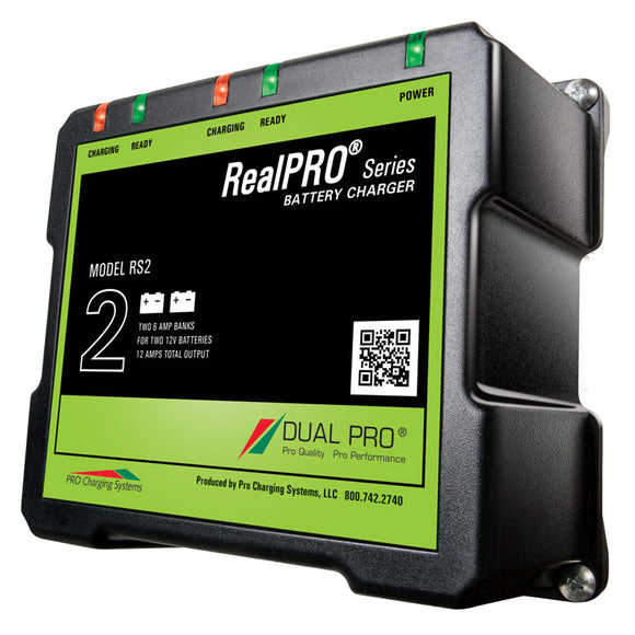 Dual Pro RealPRO Series Battery Charger – 12A – 2-6A-Banks – 12V/24V – RS2