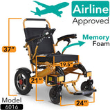 2020 Model Wide Seats Fold & Travel Lightweight Wheelchair Motor Motorized Wheelchairs Electric Silla De Ruedas Power Wheelchair Power Scooter Aviation Travel Safe Heavy Duty Mobility Aids Chair