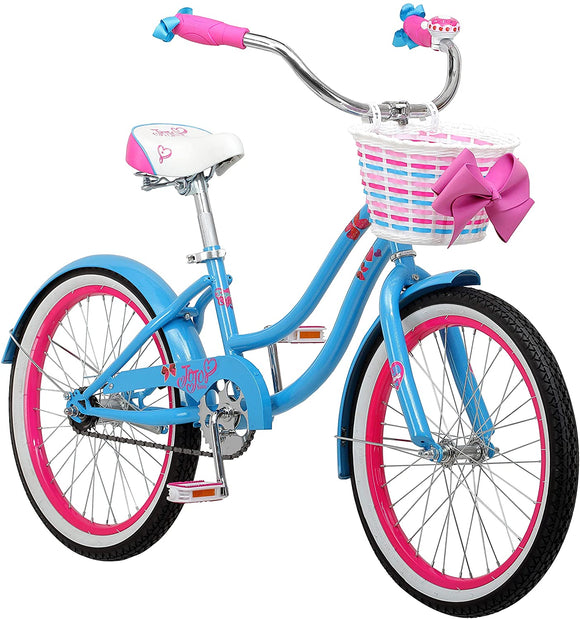Nickelodeon's JoJo Siwa Girls Cruiser Bike with 20-Inch Wheels in Light Blue and Pink