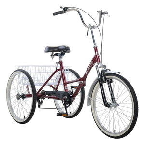 Adult Mantis Tri-Rad Folding 24′′ 6-Speed Tricycle