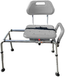 Gateway Premium Sliding Bath Transfer Bench with Swivel Seat-Padded (Blue)