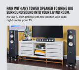 Signature Series S35 Center Channel Speaker (6 Drivers) | Surround Sound | Power Port Technology | Detachable Magnetic Grille, Black