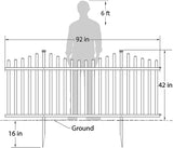 Manchester Semi-Permanent Vinyl Fence Kit (2 Pack), 42" x 92"