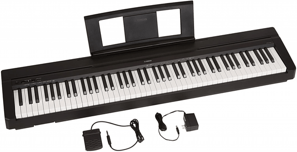 Yamaha P71 88-Key Weighted Action Digital Piano with Sustain Pedal and Power Supply