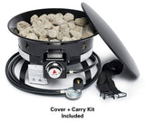 Outland Firebowl 893 Deluxe Outdoor Portable Propane Gas Fire Pit with Cover & Carry Kit, 19-Inch Diameter 58,000 BTU