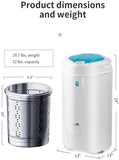 Ninja Portable Mini 3200 RPM Centrifugal Spin Clothes Dryer with High-Tech Suspension System – 22 Pounds Capacity