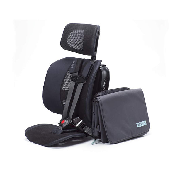 Pico Travel Car Seat and Travel Bag Bundle, Black – Portable and Foldable Forward-Facing Only Convertible Car Seat for Everyday, Carpool, Rideshare and Airplane