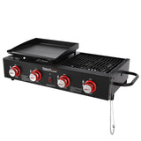 Royal Gourmet Portable 4-Burner Gas Griddle and Grill Combo