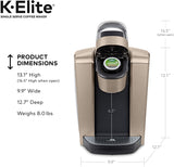 Keurig K-Elite Coffee Maker, Single Serve K-Cup Pod Coffee Brewer, With Iced Coffee Capability, Brushed Gold