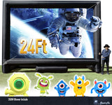 Inflatable Mega Movie Screen Outdoor – Front and Rear Projection – Portable Blow Up Projector Screen for Grand Parties, Easy to Set Up (with Blower in One Box)