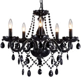 Saint Mossi Modern Contemporary Elegant K9 Crystal Glass Chandelier Pendant Ceiling Lighting Fixture – 5 Lights, Colorful Painted