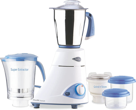 Blue Leaf Platinum 550 Watts 3 Jar Indian Mixer Grinder 110 Volts