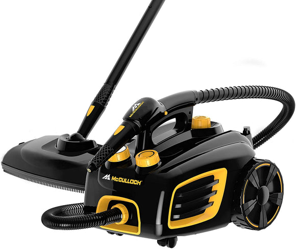MC1375 Canister Steam Cleaner with 20 Accessories, Extra-Long Power Cord, Chemical-Free Cleaning for Most Floors, Counters, Appliances, Windows, Autos, and More, 1-(Pack), Black
