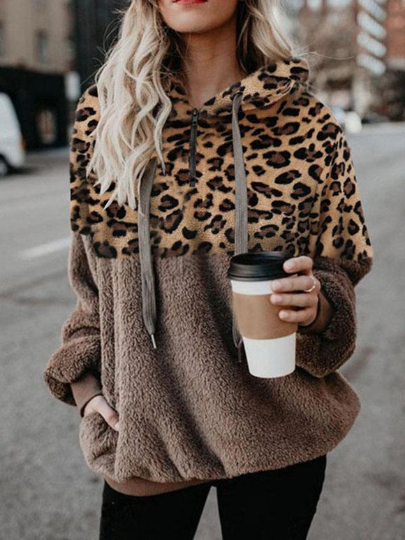 Leopard Long Sleeves Hoodie