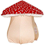 Mushroom Home Cotton Canvas Play Tent, Red/Tan