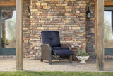 Outdoor Strathmere Luxury Recliner, Navy Blue