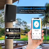 Pair of Wall Mount Waterproof & Bluetooth 6.5'' Indoor/Outdoor Speaker System, with Loud Volume and Bass. (Pair, Black. PDWR62BTBK)