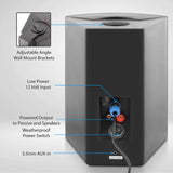 Pair of Wall Mount Waterproof & Bluetooth 6.5'' Indoor/Outdoor Speaker System, with Loud Volume and Bass. (Pair, Black. PDWR62BTBK)