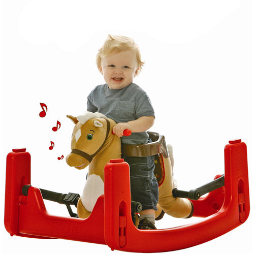Rockin’ Rider Legacy Grow with Me Pony Ride-On, Rocker, Bouncer Convertible to Spring Horse