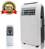 10,000 BTU Portable Air Conditioner + 9,000 BTU Heater, 4-in-1 AC Unit with Built-in Dehumidifier, Fan Modes, Remote Control, Complete Window Exhaust Kit for Rooms Up to 350 Sq. Ft