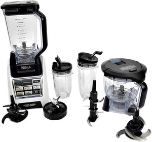Nutri Ninja Blender Kitchen System with Auto-iQ and Powerful 1200 Watt Motor Base XL 72oz Total Crushing Pitcher and 8-Cup Processor Bowl BL685 (Renewed)