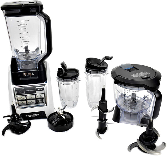 Nutri Ninja Blender Kitchen System with Auto-iQ and Powerful 1200 Watt Motor Base XL 72oz Total Crushing Pitcher and 8-Cup Processor Bowl BL685 (Renewed)