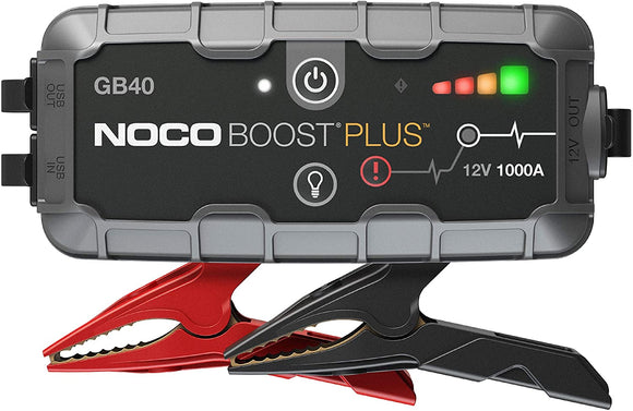 NOCO Boost Plus GB40 1000 Amp 12-Volt UltraSafe Lithium Jump Starter Box, Car Battery Booster Pack, Portable Power Bank Charger, and Jumper Cables For Up To 6-Liter Gasoline and 3-Liter Diesel Engines
