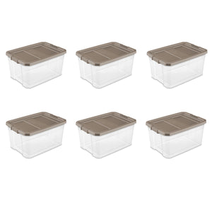 Sterilite, 76 Qt./72 L Stacker Box, Taupe Splash, Case of 6