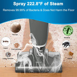 Vacuum and Steam Mop All in One, Compact Bagless 14Kpa Wet-Dry Vacuum Cleaner with HEPA Filtration, Cord Rewind and Comfort Handle, Steam Upright Vac for Hardwood, Tile Floors, Home and Office