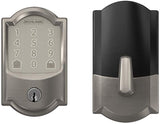 Schlage Encode Smart WiFi Deadbolt with Camelot Trim in Satin Nickel (BE489WB CAM 619)