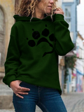 Print Long Sleeves Hoodie