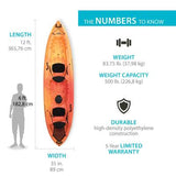 Spitfire 12T Tandem Kayak (Paddles Included) 299