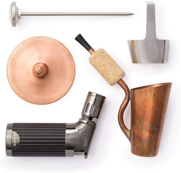 BRIPE- Coffee Brew Pipe Kit, Portable Outdoor Coffee Maker, Torch Lighter Included, make coffee without a kettle!