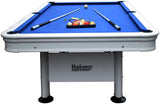 Alpine 8-ft Outdoor Pool Table with Aluminum Frame and Waterproof, UV-Resistant Felt – Includes Accessories, White