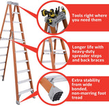 FS1510 Fiberglass Step Ladder, 10 Feet