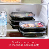 Rubbermaid TakeAlongs 5 Cup Meal Prep Container - Bowl (Built-In Divider), 8 Pack