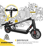 Swagger 5 High Speed Electric Scooter for Adults with 8.5” Tires, Cruise Control and 1-Step Portable Folding