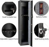 Electronic Gun Safe Large Firearm Rifle Storage Cabinet Quick Access 5 Gun Rifle Safe Cabinet with Small Lock Box for Handguns Ammo┃Upgraded Package Box