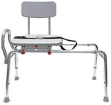 Swiveling and Sliding Bathtub Transfer Bench and Shower Chair (Reg) (77662). Swiveling and Sliding system, Multiple Safety Features, Tool-Less Assembly, Height Adjustable and High Weight Capacity.