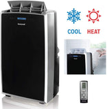 MM14CCS Portable Air Conditioner with Fan & Dehumidifier with Thermal Overload Protection, 14000 BTU White, Black/Silver