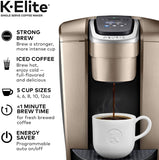 Keurig K-Elite Coffee Maker, Single Serve K-Cup Pod Coffee Brewer, With Iced Coffee Capability, Brushed Gold