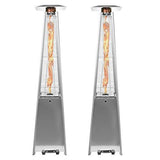 2 Sets 40,000 Btu Propane Patio Heater, Standing Pyramid Outdoor Heaters